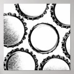 Bottle Cap Art - Beer Love Poster