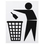 Bottle into Trash Can Symbol Flyer Design