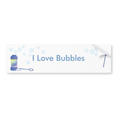 Bottle of Bubbles Bumper Stickers by candystore