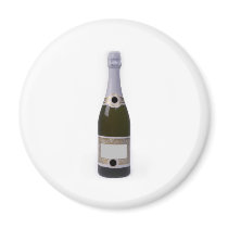 Bottle of Champagne with blank label Refrigerator Magnet