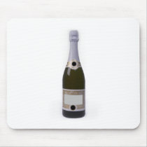 Bottle of Champagne with blank label Mousepads
