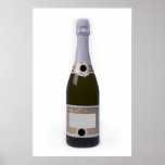 Bottle of Champagne with blank label Posters
