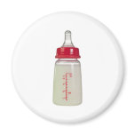 Bottle of infant formula milk fridge magnet