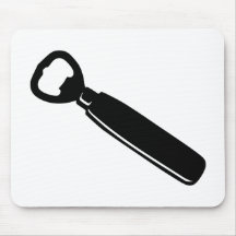 Bottle opener mouse pad