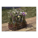 Bottled Flowers Greeting Card
