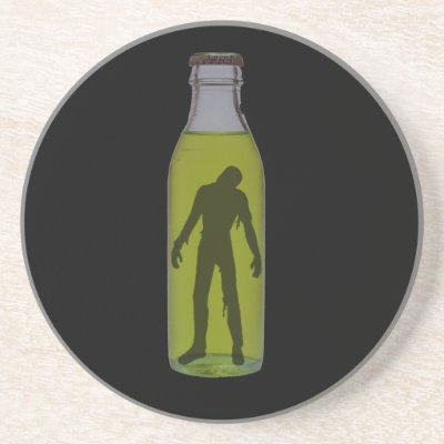 Bottled Zombie Drink Coaster by GiggleSnorts