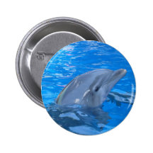 Bottlenose Dolphin Round Pin