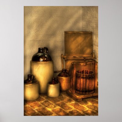 Bottles - Let's make some  apple juice Posters by suburbanscenes