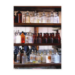 Bottles of Chemicals on Shelves Postcards