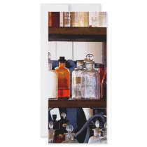 Bottles of Chemicals on Shelves Personalized Rack Card