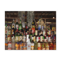 Bottles of Liquor Post Card