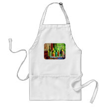 Bottles of Wine Near Window Apron