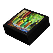 Bottles of Wine Near Window Jewelry Box