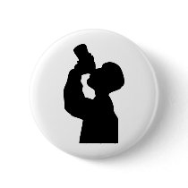bottoms up - beer boozer button