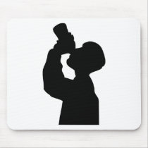 bottoms up - beer boozer mouse pad