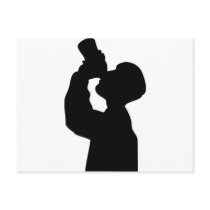 bottoms up - beer boozer postcard