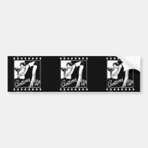 Bottoms Up Retro Lady Drinking Huge Martini Bumper Sticker