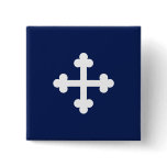 Bottony Blue Flag Pinback Button