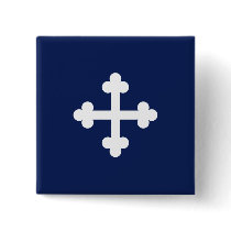 Bottony Blue Flag Pinback Button