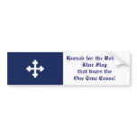 Bottony Blue Flag, Hurrah! Bumper Sticker