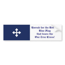 Bottony Blue Flag, Hurrah! Bumper Sticker