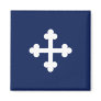 Bottony Blue Flag Refrigerator Magnet