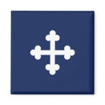 Bottony Blue Flag magnets