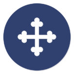 Bottony Blue Flag Stickers