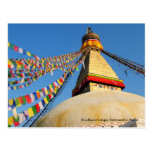 Boudhanath stupa postcard