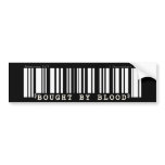 Bought by blood Christan bar code bumper sticker bumper stickers