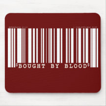 Bought by blood Christan bar code mousepad