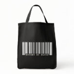 Bought by blood Christan bar code tote bag (dark)