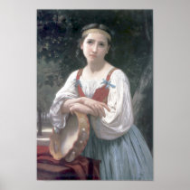 Bouguereau - Bohemienne au Tambour de Basque Posters