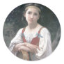 Bouguereau - Bohemienne au Tambour de Basque Round Stickers