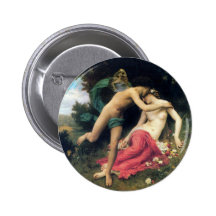 Bouguereau - Flore et Zephyre Pinback Button