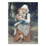 Bouguereau - Frere et Soeur Bretons Card