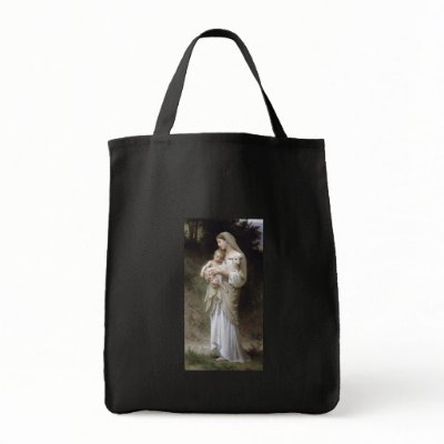 Bouguereau Innocence Lady Child Lamb Bag by EDDESIGNS