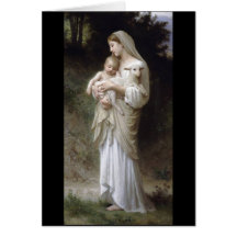 Bouguereau Innocence Lady Child Lamb Cards