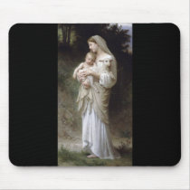 Bouguereau Innocence Lady Child Lamb Mousepads