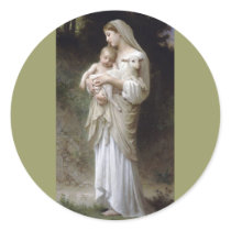 Bouguereau Innocence Lady Child Lamb Sticker