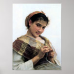 Bouguereau - Jeune Fille au Crochet posters