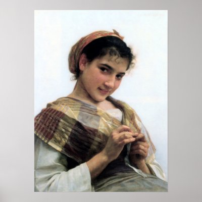 Bouguereau - Jeune Fille au Crochet Posters by wesleyowns