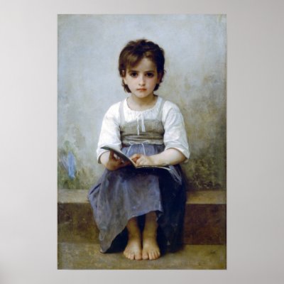 Bouguereau - La Lecon Difficile Poster by wesleyowns