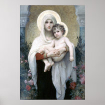 Bouguereau - La Madone aux Roses Posters