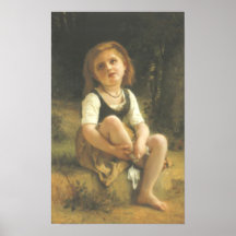Bouguereau - La Petite Blessee Print
