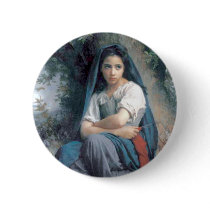 Bouguereau - La Petite Tricoteuse Pin