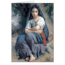 Bouguereau - La Petite Tricoteuse Card