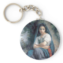 Bouguereau - La Petite Tricoteuse Keychain