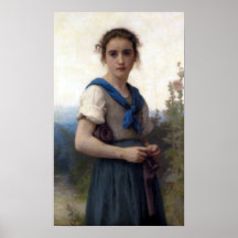 Bouguereau - La Petite Tricoteuse Poster