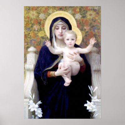 Bouguereau - La Vierge au Lys Print by wesleyowns